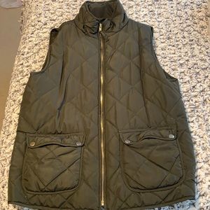 Francesca’s olive green puffer vest